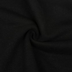 Ткань Футер 3-х нитка, Петля, цвет Черный (на отрез)  в Чапаевске