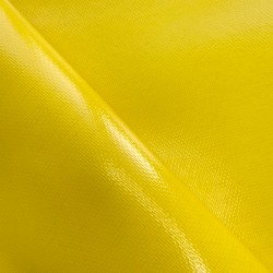 Ткань ПВХ 600 гр/м2 плотная, Жёлтый (Ширина 150см), на отрез  в Чапаевске