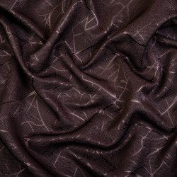Ткань Блэкаут для штор &quot;Ледовое тиснение цвет Темно-Коричневый&quot; (на отрез)  в Чапаевске