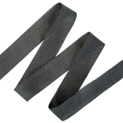 Окантовочная лента-бейка, цвет Чёрный 22мм (на отрез)  в Чапаевске