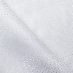Ткань Оксфорд 300D PU Рип-Стоп СОТЫ, цвет Белый (на отрез)  в Чапаевске